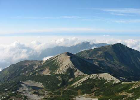 パソコンの壁紙 北アルプス 朝日小屋