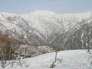 大地山途中からの「初雪山」