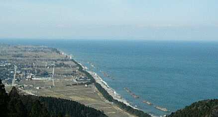 城山山頂からの眺め　　海岸線がはっきりの画像