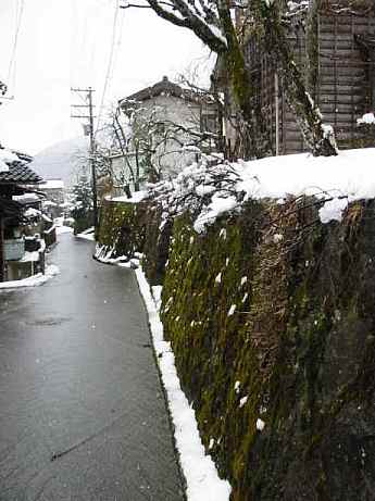 石垣のある風景の画像