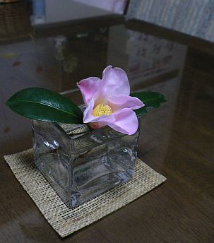 ダイニングテーブルを飾る、可愛い薄ピンク色 07.1.15 ダイニングテーブルを飾る、可愛い薄ピンク色 07.1.15 の画像