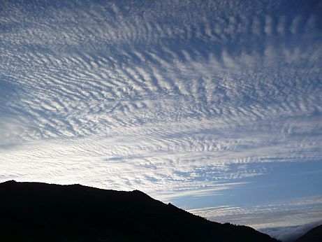 今朝の雲の画像