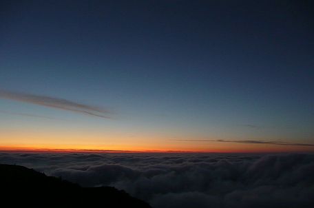 今日の夕焼け　　陽が沈んだあとの画像