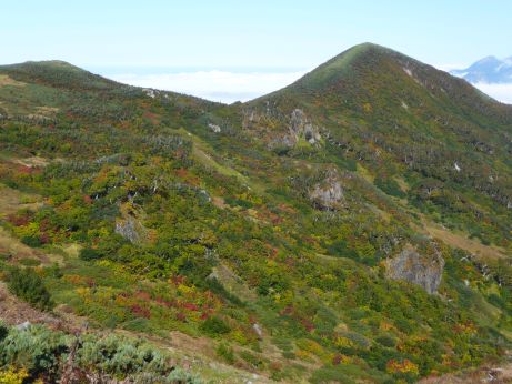 吹き上げのコル付近から、蓮華温泉方面 08.10.2 吹き上げのコル付近から、蓮華温泉方面 08.10.2の画像
