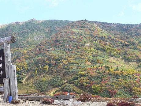 朝日平から、山頂方面の画像